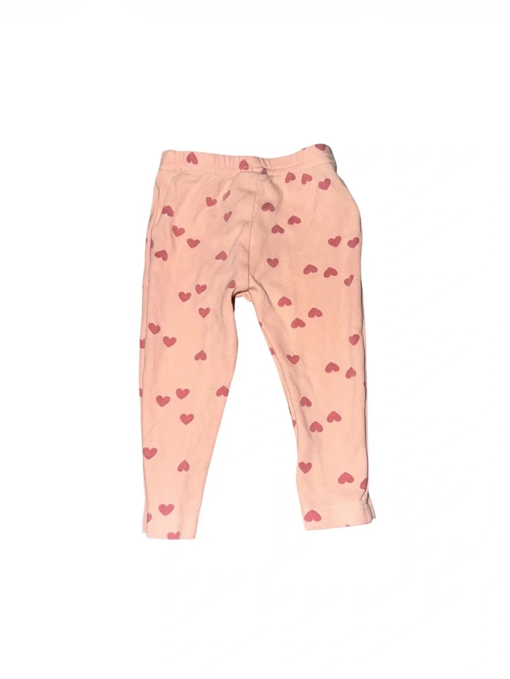 Carter's Light Pink Leggings with Rose Heart Print 100% Cotton
